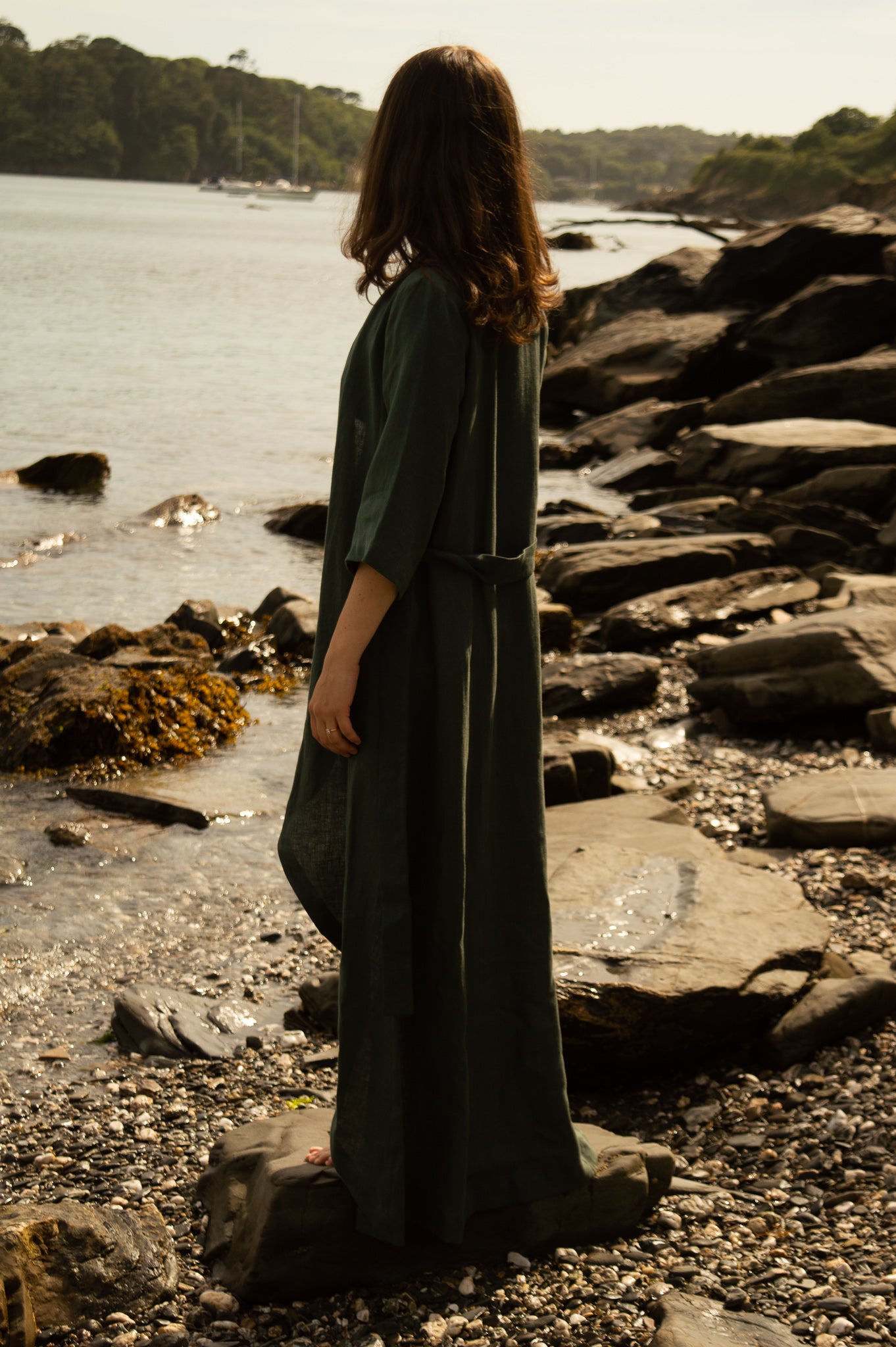 Delphi Linen Kimono Robe