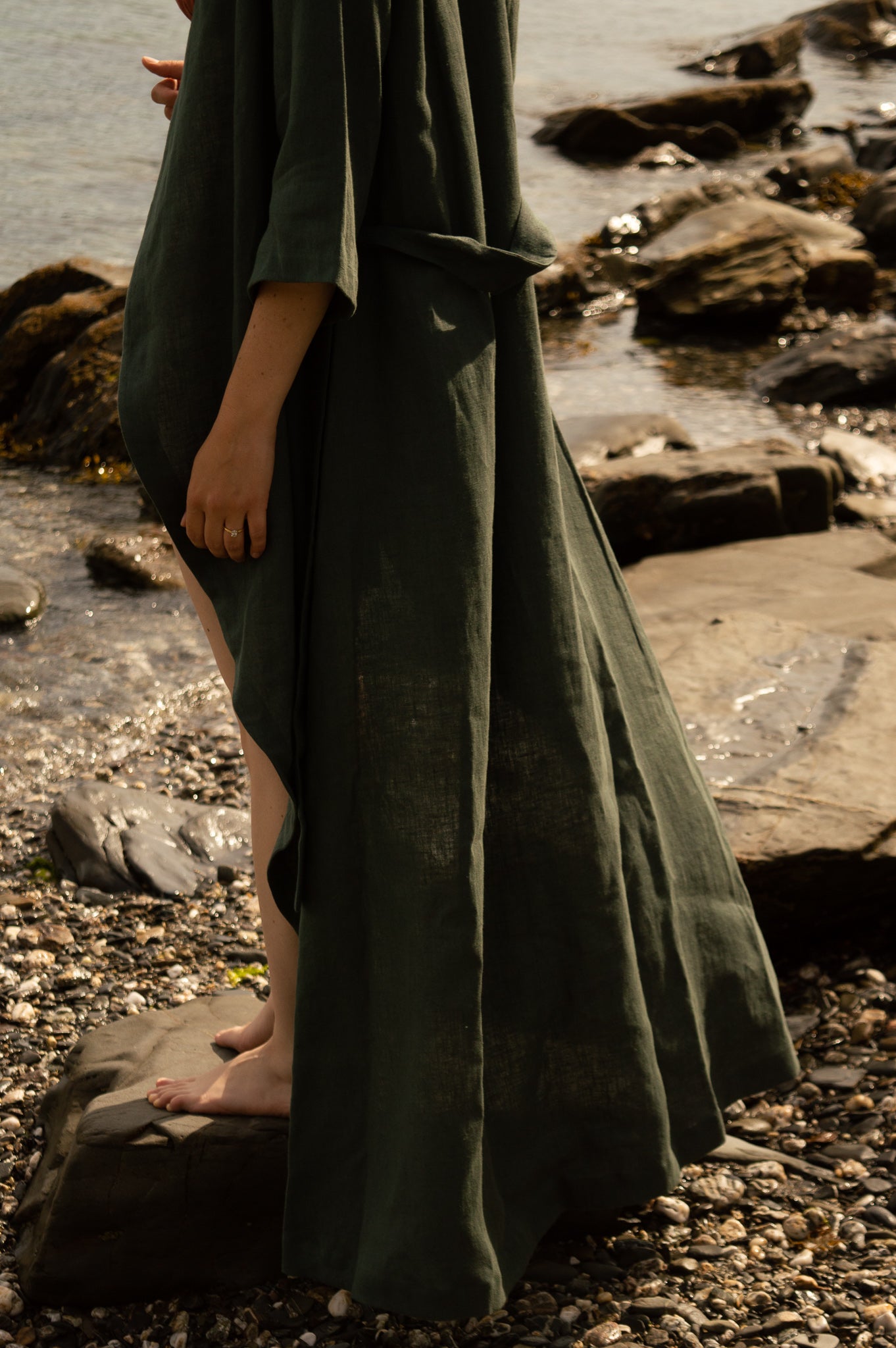 Delphi Linen Kimono Robe