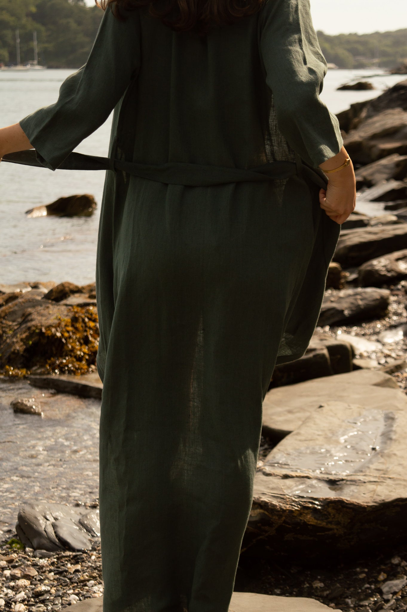 Delphi Linen Kimono Robe