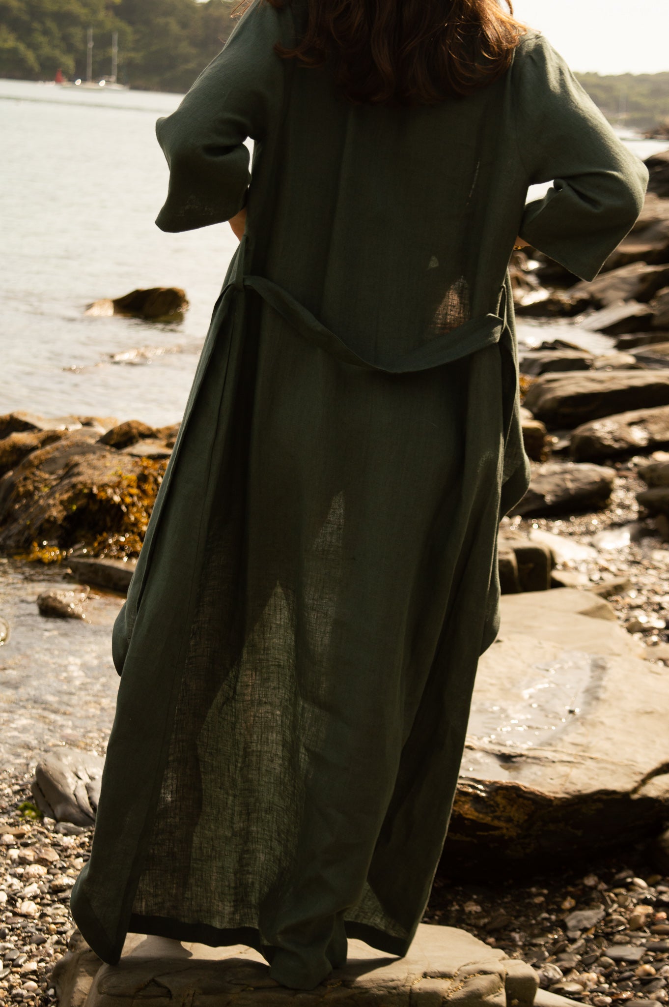 Delphi Linen Kimono Robe
