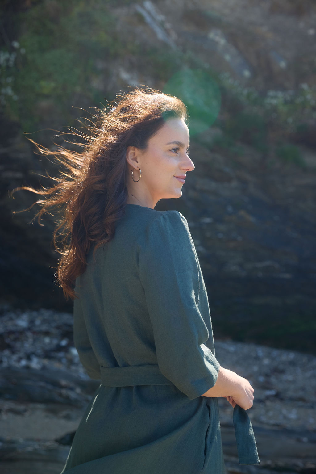 Delphi Linen Kimono Robe