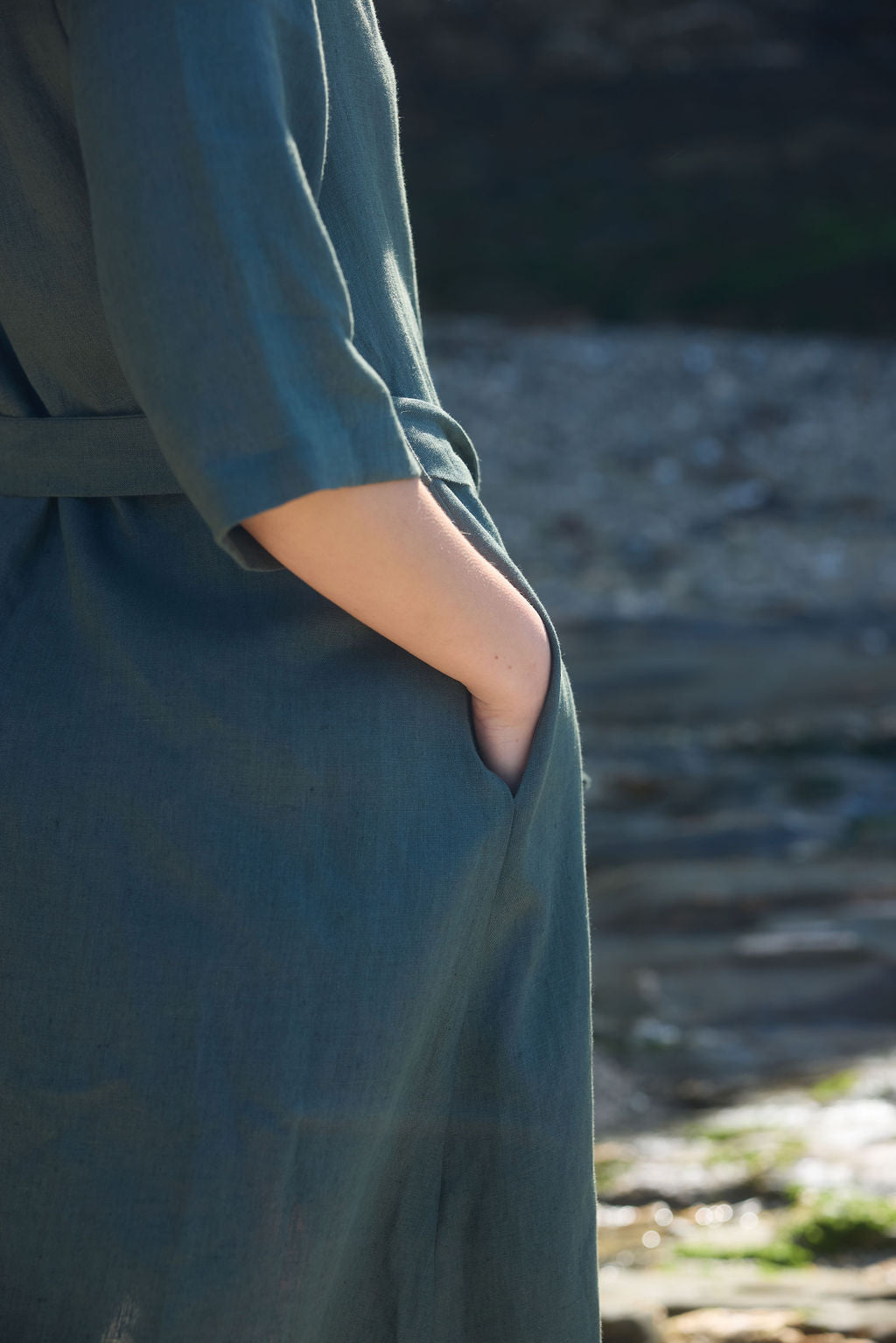 Delphi Linen Kimono Robe