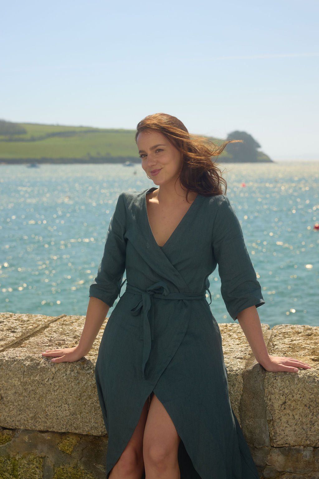 Delphi Linen Kimono Robe