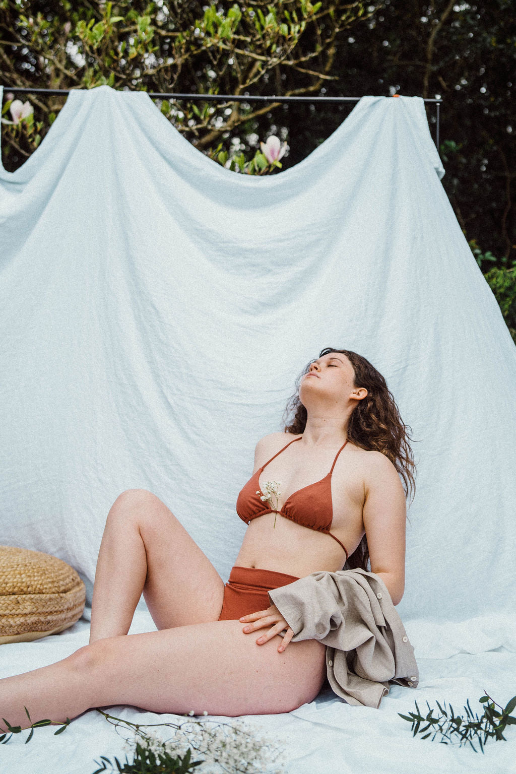 Solpardus Thea bamboo bikini. Super soft skin loving nature. All natural ethical sustainable sunwear swimwear linen clothing perfect for sensitive skin psoriasis and eczema